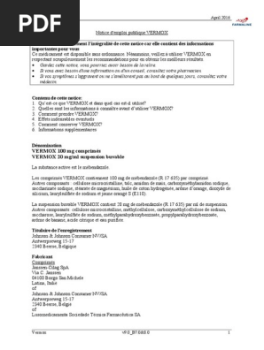 Vermox avec ou sans ordonnance