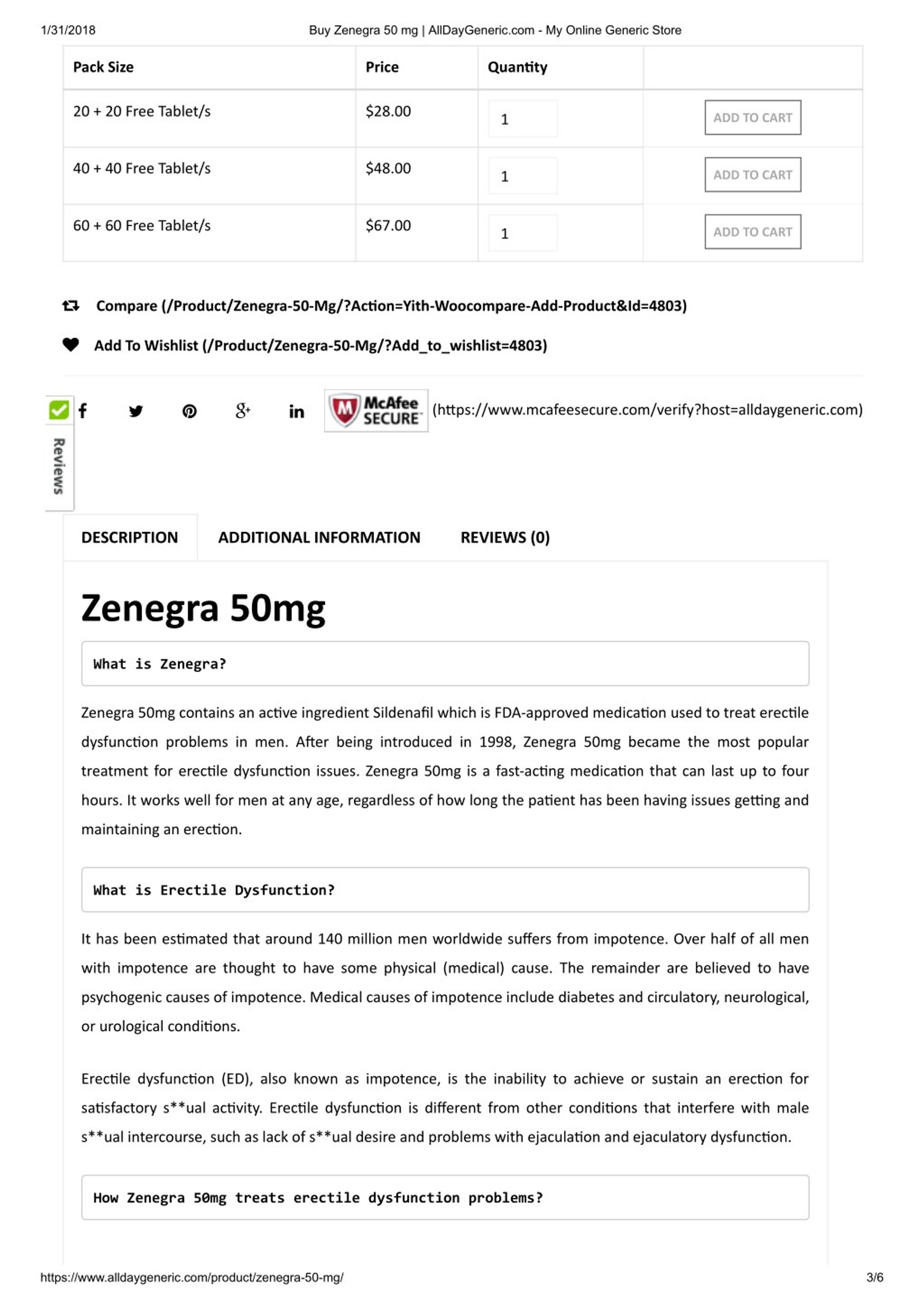 Zenegra 50mg online