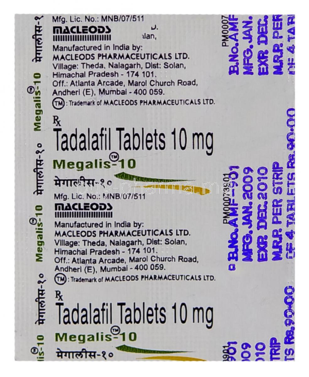 Tadalafil 10mg megalis