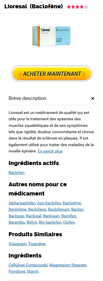 Achat de lioresal