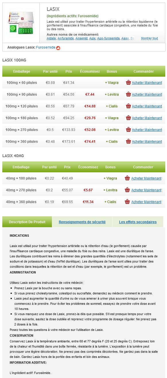 lasix achat en ligne