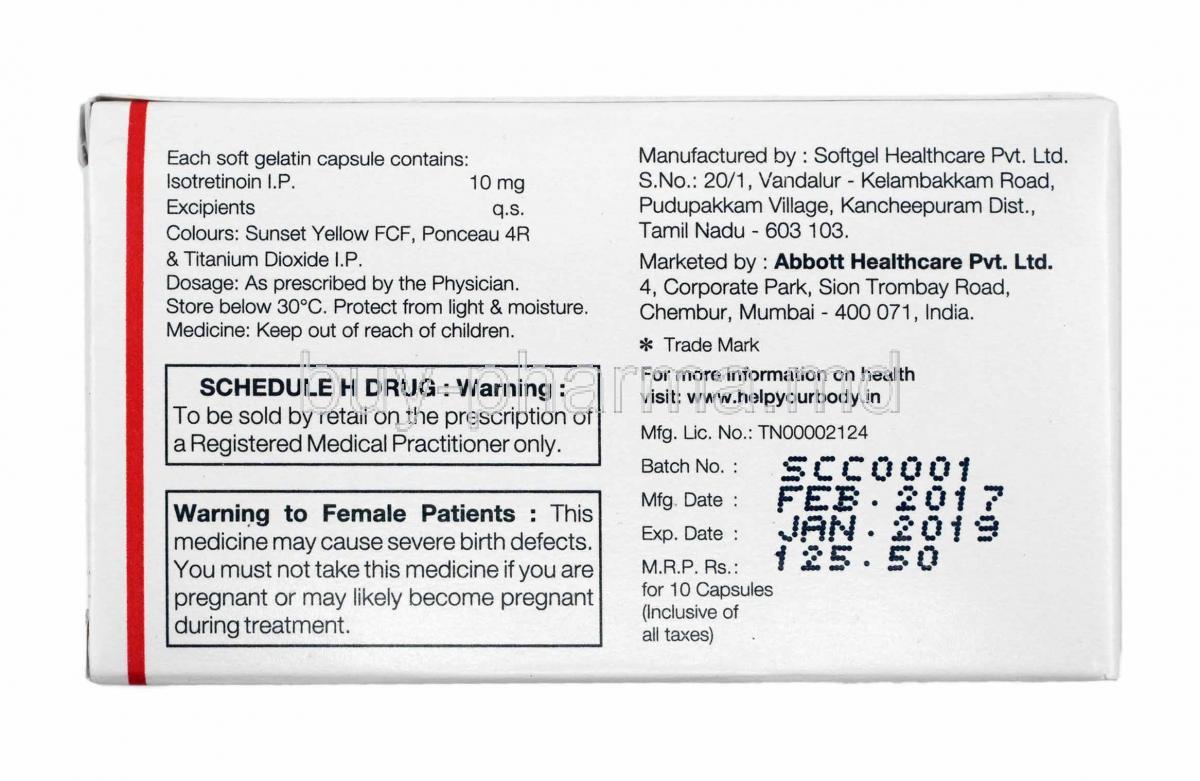 isotrétinoïne 5mg online