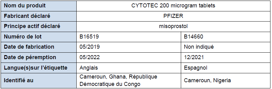 Prix du cytotec